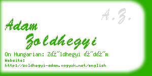 adam zoldhegyi business card